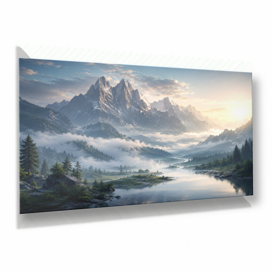 Nature Landscapes 6 tempered glass wall art displayed in a Thumbnail — premium UV-printed glass panel by Glass Wall Decor