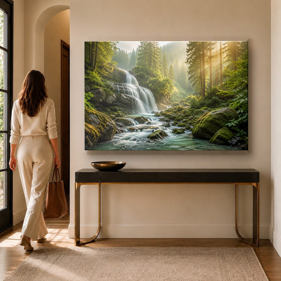 Nature Landscapes 8 tempered glass wall art displayed in a Entryway Wall Art — premium UV-printed glass panel by Glass Wall Decor