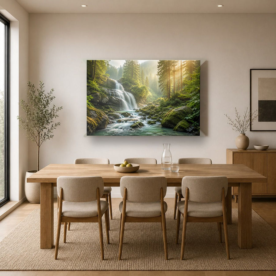 Nature Landscapes 8 tempered glass wall art displayed in a Kitchen Glass Wall Art Decor — premium UV-printed glass panel by Glass Wall Decor