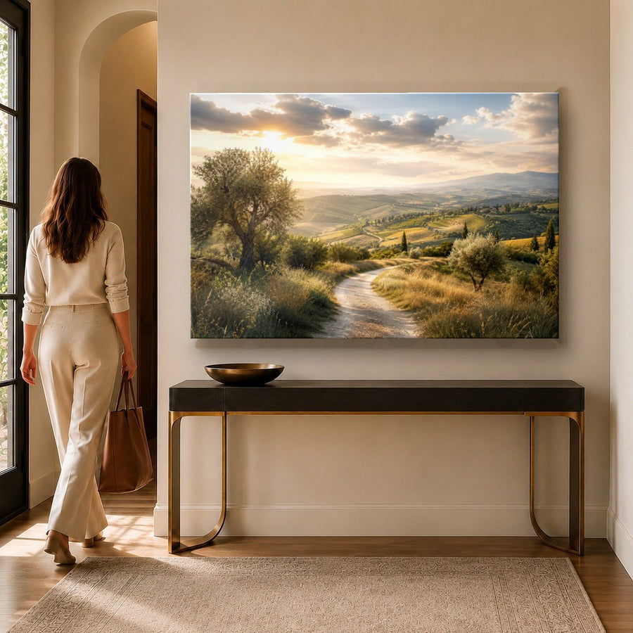 Nature Landscapes 9 tempered glass wall art displayed in a Entryway Wall Art — premium UV-printed glass panel by Glass Wall Decor