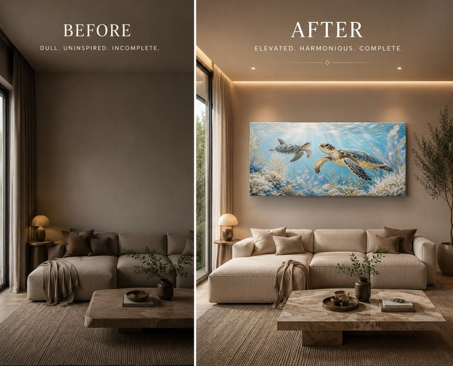 Ocean Coastal 10 tempered glass wall art displayed in a Living Room Wall Art — premium UV-printed glass panel by Glass Wall Decor