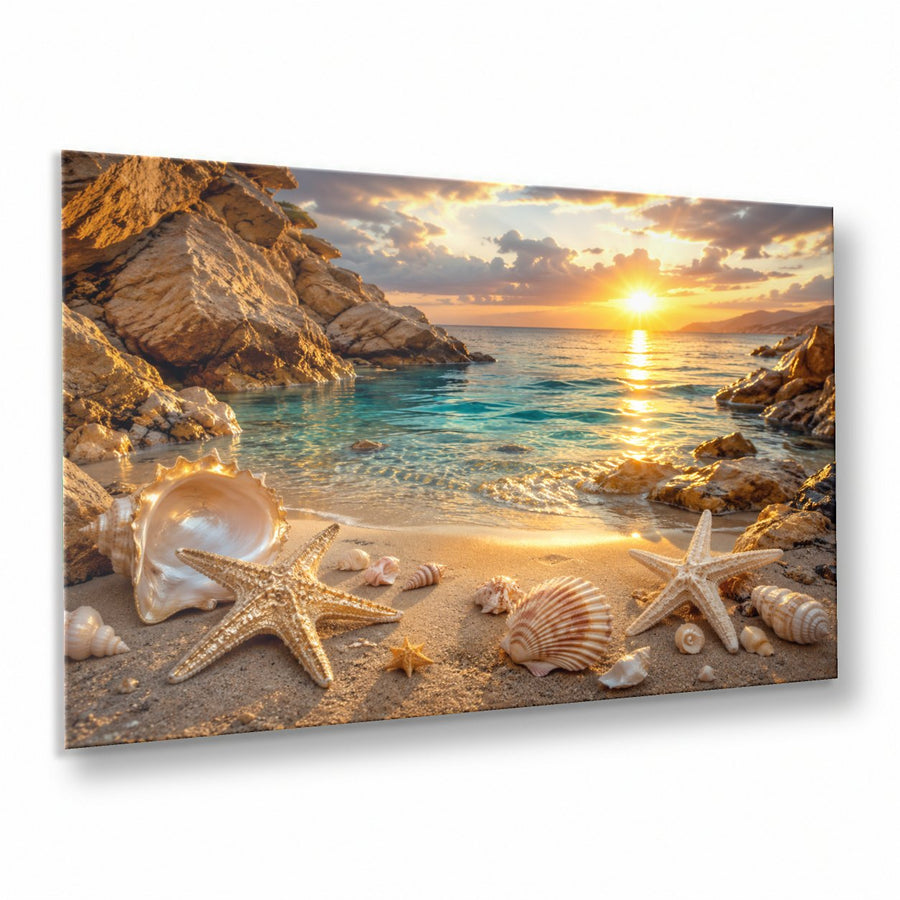 Ocean Coastal 2 tempered glass wall art displayed in a Thumbnail — premium UV-printed glass panel by Glass Wall Decor