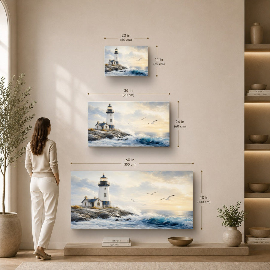 Ocean Coastal 3 tempered glass wall art displayed in a Sizes Custom Wall Art — premium UV-printed glass panel by Glass Wall Decor