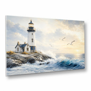 Gehärtetes Glasbild Küstenleuchtturm