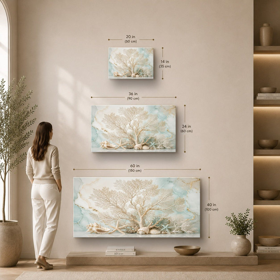 Ocean Coastal 4 tempered glass wall art displayed in a Sizes Custom Wall Art — premium UV-printed glass panel by Glass Wall Decor