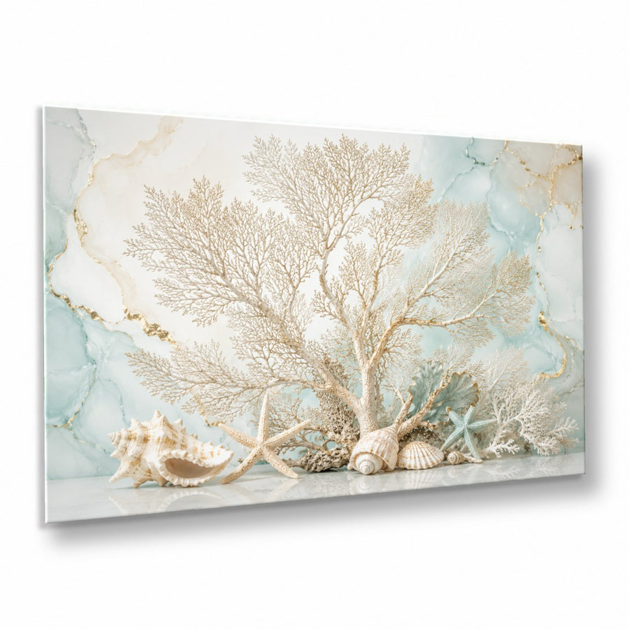 Ocean Coastal 4 tempered glass wall art displayed in a Thumbnail — premium UV-printed glass panel by Glass Wall Decor