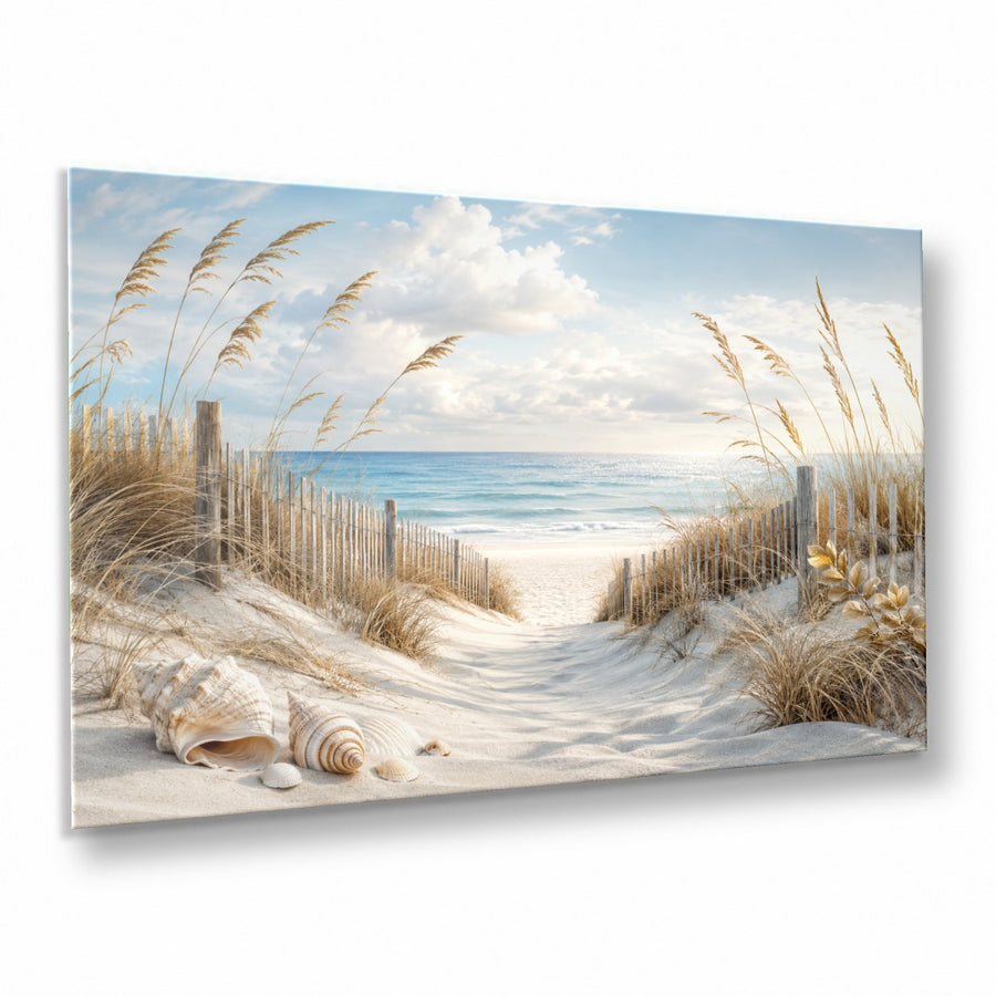Ocean Coastal 6 tempered glass wall art displayed in a Thumbnail — premium UV-printed glass panel by Glass Wall Decor