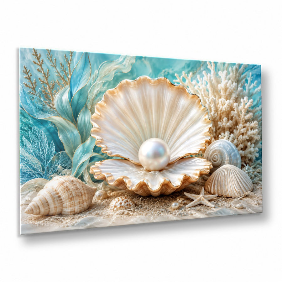 Ocean Coastal 7 tempered glass wall art displayed in a Thumbnail — premium UV-printed glass panel by Glass Wall Decor