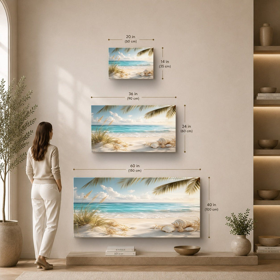 Ocean Coastal 9 tempered glass wall art displayed in a Sizes Custom Wall Art — premium UV-printed glass panel by Glass Wall Decor