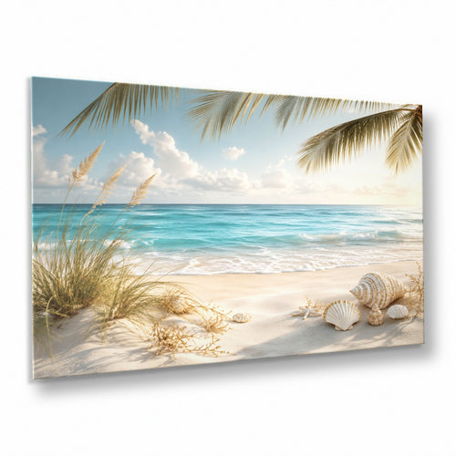Ocean Coastal 9 tempered glass wall art displayed in a Thumbnail — premium UV-printed glass panel by Glass Wall Decor
