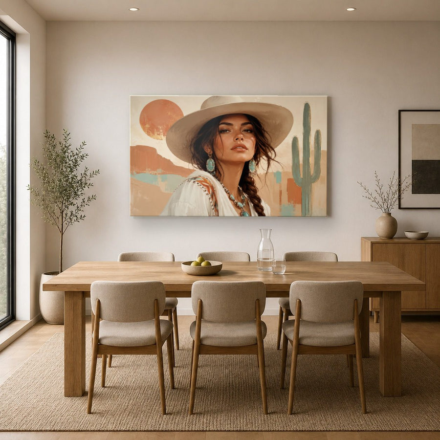 Portraits Figures 1 tempered glass wall art displayed in a Kitchen Glass Wall Art Decor — premium UV-printed glass panel by Glass Wall Decor