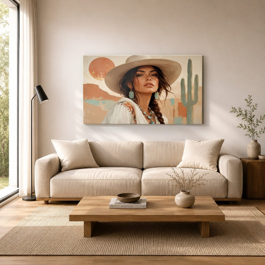 Portraits Figures 1 tempered glass wall art displayed in a Living Room Wall Art Tempered Glass — premium UV-printed glass panel by Glass Wall Decor