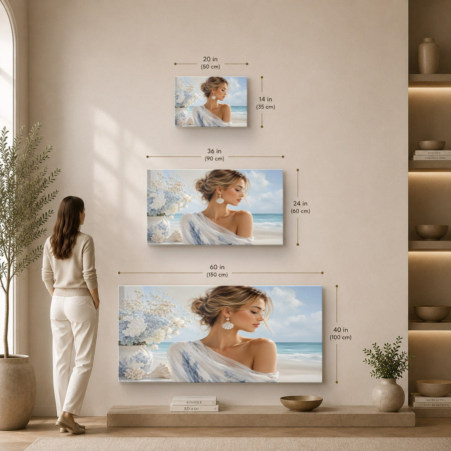 Portraits Figures 2 tempered glass wall art displayed in a Sizes Custom Wall Art — premium UV-printed glass panel by Glass Wall Decor