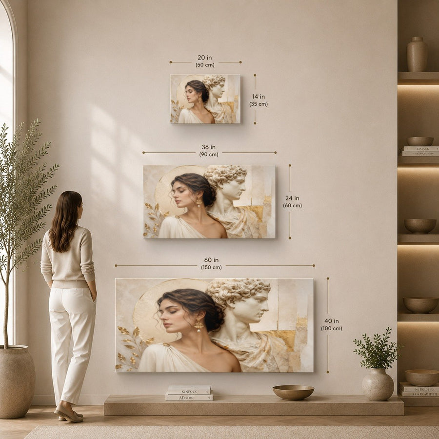 Portraits Figures 3 tempered glass wall art displayed in a Sizes Custom Wall Art — premium UV-printed glass panel by Glass Wall Decor