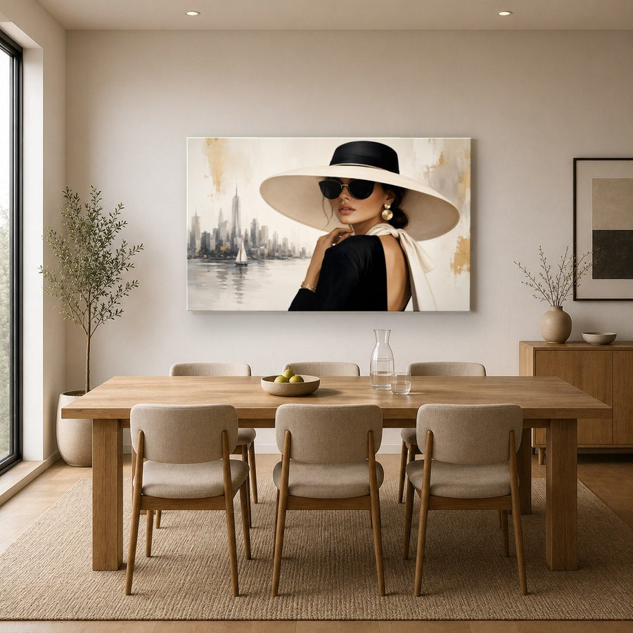 Portraits Figures 4 tempered glass wall art displayed in a Kitchen Glass Wall Art Decor — premium UV-printed glass panel by Glass Wall Decor