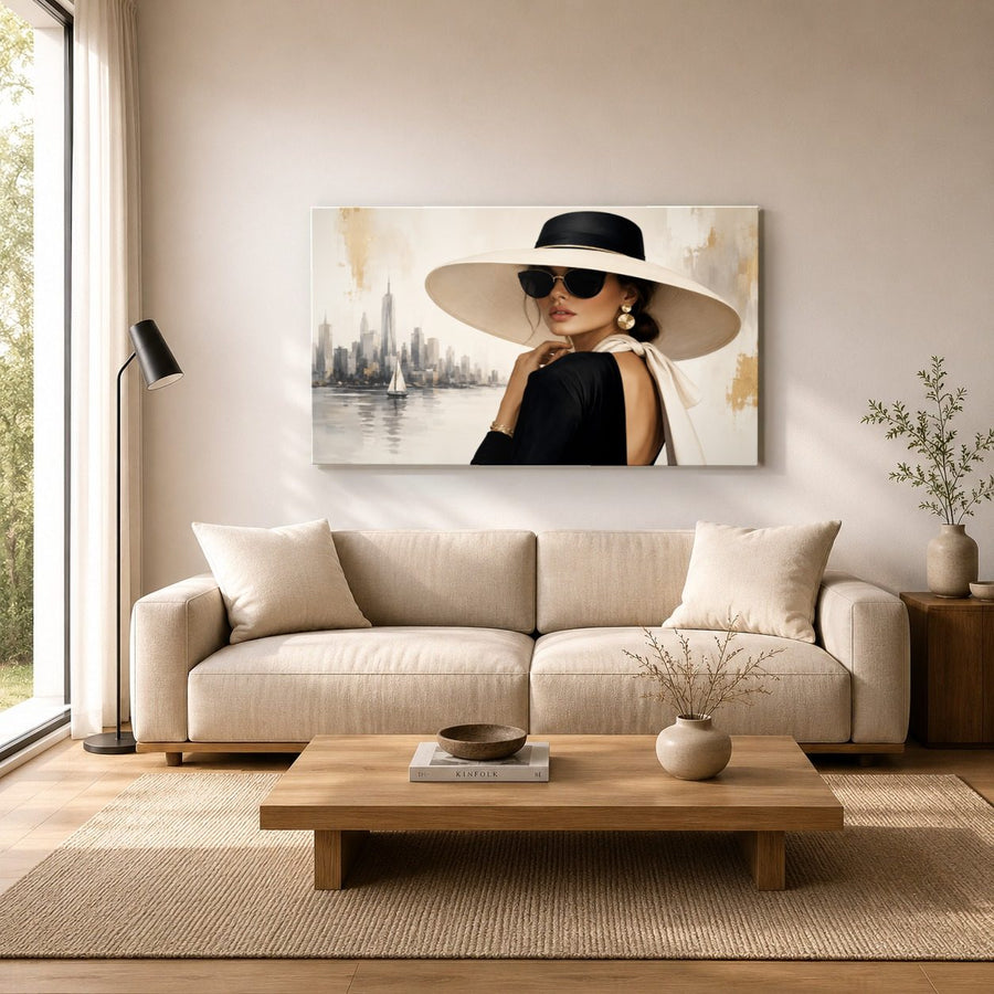 Portraits Figures 4 tempered glass wall art displayed in a Living Room Wall Art Tempered Glass — premium UV-printed glass panel by Glass Wall Decor