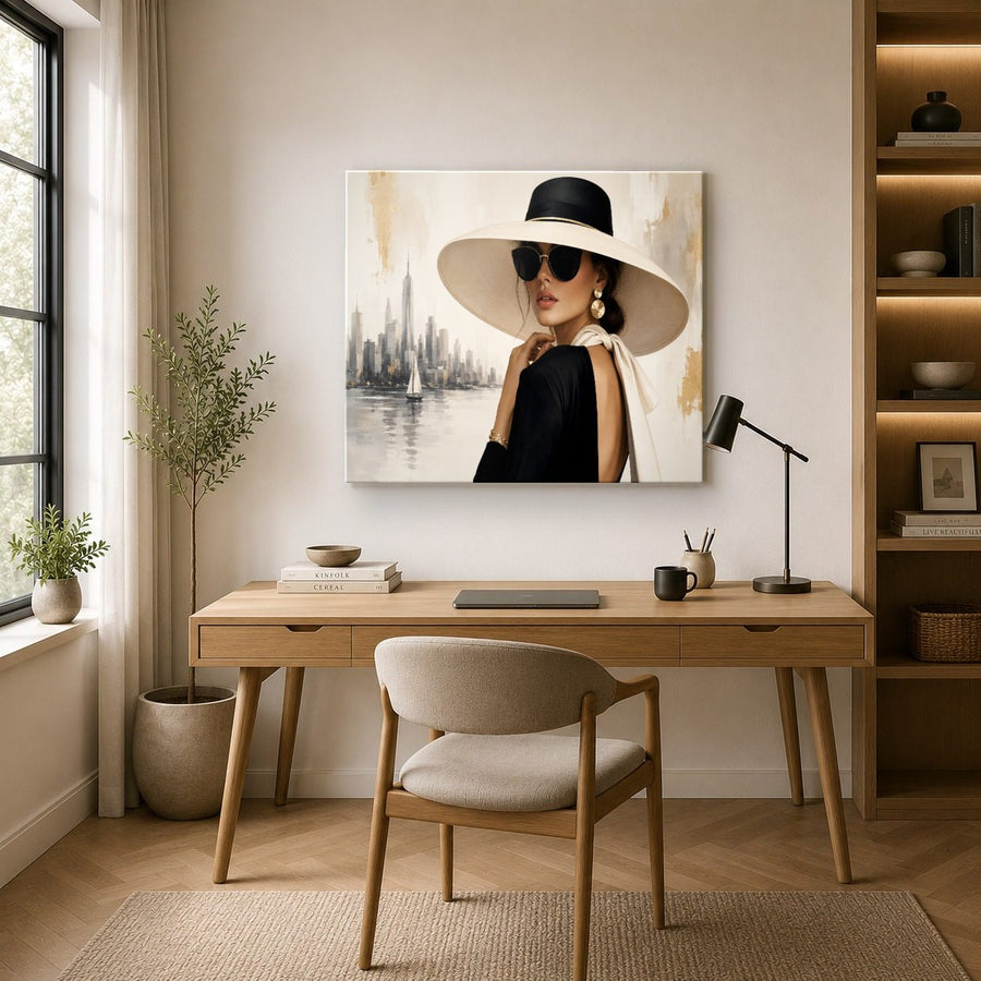 Portraits Figures 4 tempered glass wall art displayed in a Office Wall Art — premium UV-printed glass panel by Glass Wall Decor