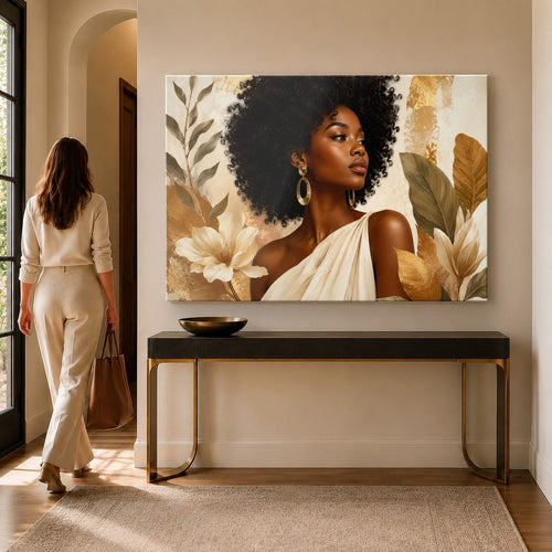 Portraits Figures 5 tempered glass wall art displayed in a Thumbnail — premium UV-printed glass panel by Glass Wall Decor
