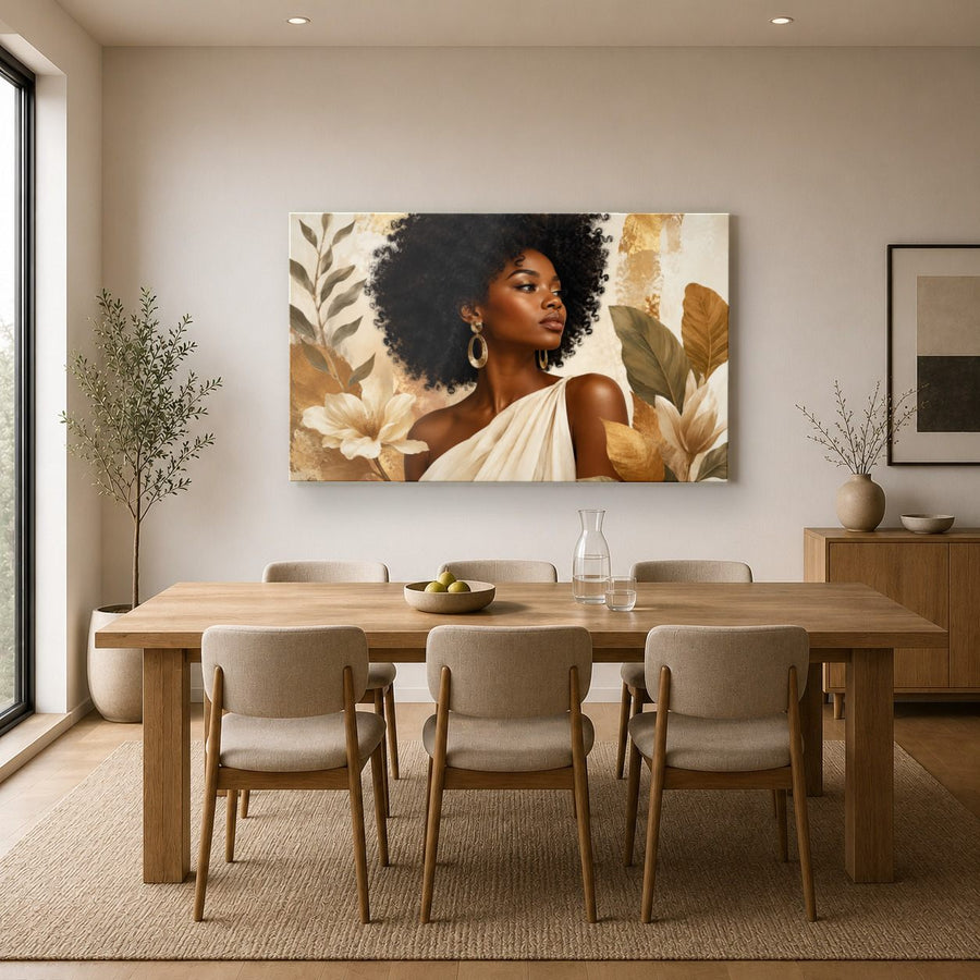 Portraits Figures 5 tempered glass wall art displayed in a Kitchen Glass Wall Art Decor — premium UV-printed glass panel by Glass Wall Decor