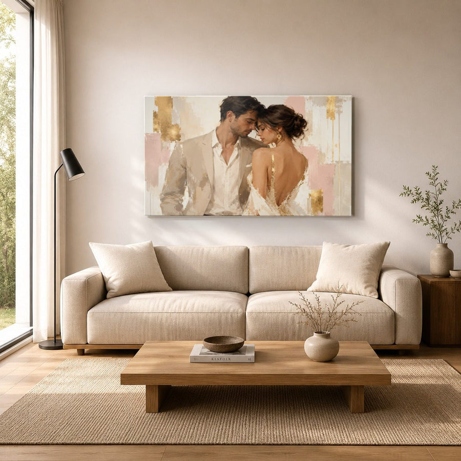 Portraits Figures 6 tempered glass wall art displayed in a Living Room Wall Art Tempered Glass — premium UV-printed glass panel by Glass Wall Decor