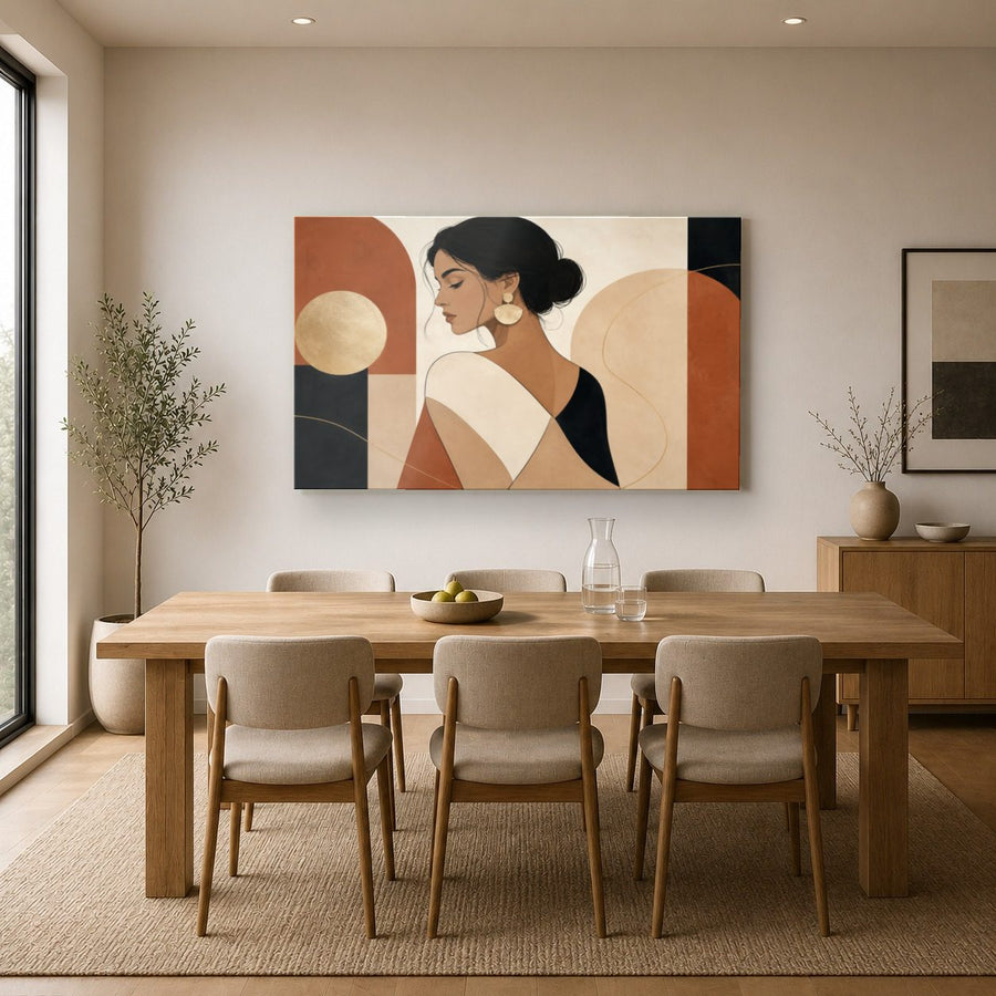 Portraits Figures 8 tempered glass wall art displayed in a Kitchen Glass Wall Art Decor — premium UV-printed glass panel by Glass Wall Decor