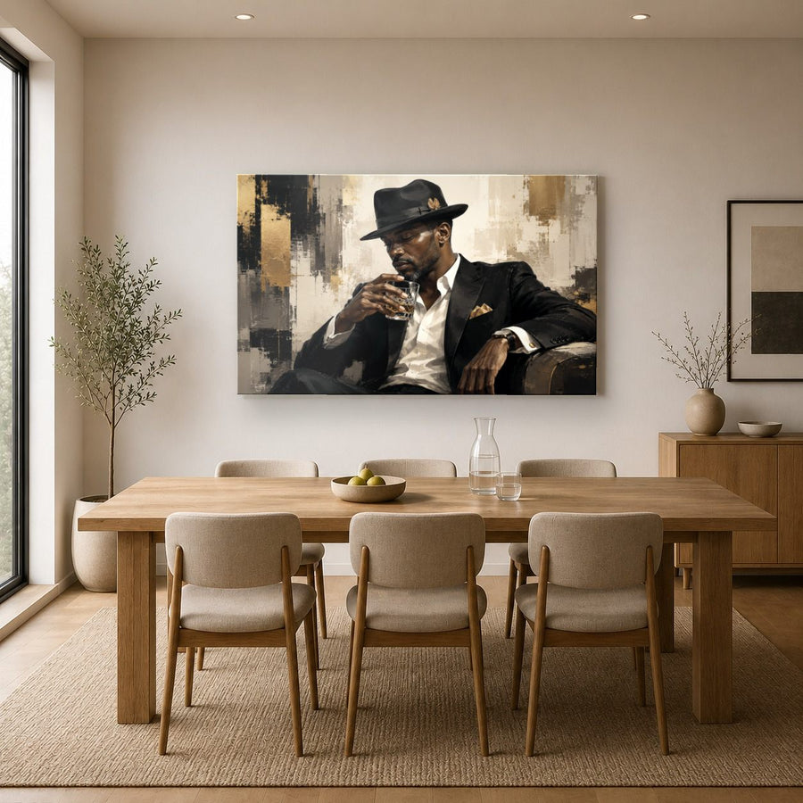 Portraits Figures 9 tempered glass wall art displayed in a Kitchen Glass Wall Art Decor — premium UV-printed glass panel by Glass Wall Decor