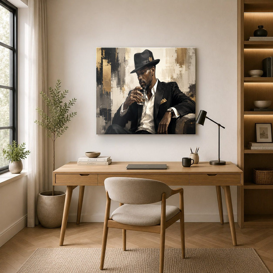 Portraits Figures 9 tempered glass wall art displayed in a Office Wall Art — premium UV-printed glass panel by Glass Wall Decor