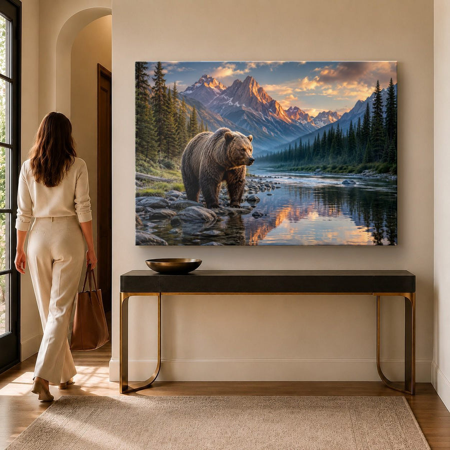 Wildlife Animals 1 tempered glass wall art displayed in a Entryway Wall Art — premium UV-printed glass panel by Glass Wall Decor
