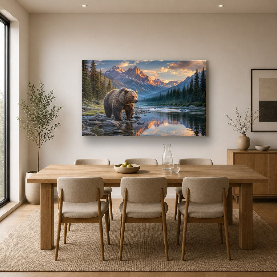 Wildlife Animals 1 tempered glass wall art displayed in a Kitchen Glass Wall Art Decor — premium UV-printed glass panel by Glass Wall Decor