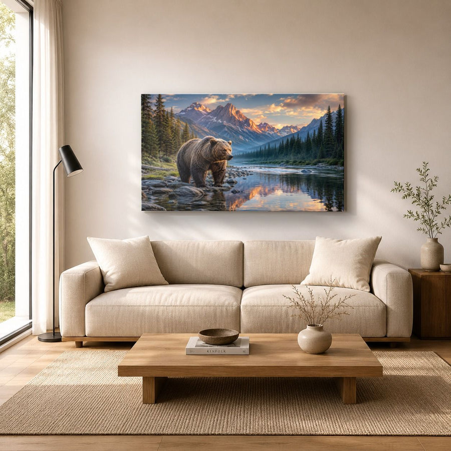 Wildlife Animals 1 tempered glass wall art displayed in a Living Room Wall Art Tempered Glass — premium UV-printed glass panel by Glass Wall Decor