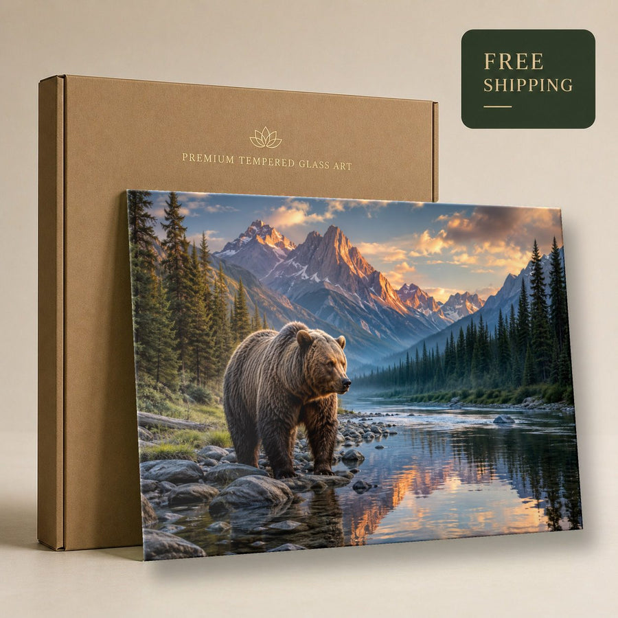 Wildlife Animals 1 tempered glass wall art displayed in a Tempered Glass Wall Art — premium UV-printed glass panel by Glass Wall Decor