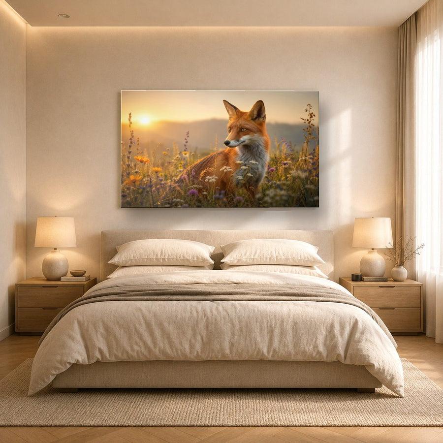 Wildlife Animals 2 tempered glass wall art displayed in a Bedroom Wall Art — premium UV-printed glass panel by Glass Wall Decor