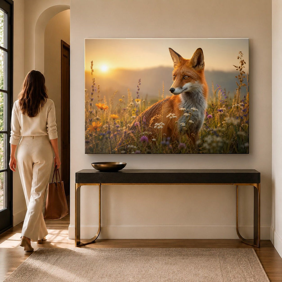 Wildlife Animals 2 tempered glass wall art displayed in a Entryway Wall Art — premium UV-printed glass panel by Glass Wall Decor