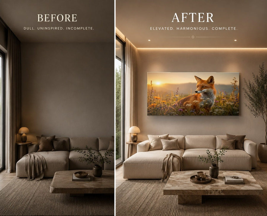 Wildlife Animals 2 tempered glass wall art displayed in a Living Room Wall Art — premium UV-printed glass panel by Glass Wall Decor