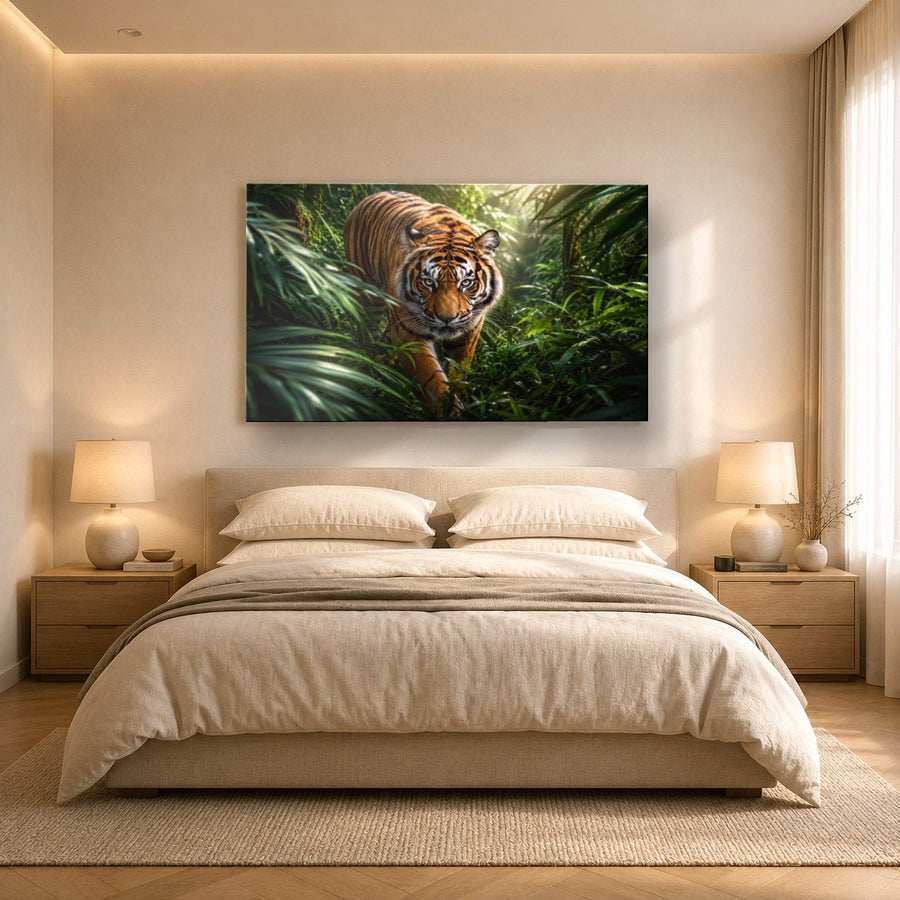 Wildlife Animals 3 tempered glass wall art displayed in a Bedroom Wall Art — premium UV-printed glass panel by Glass Wall Decor