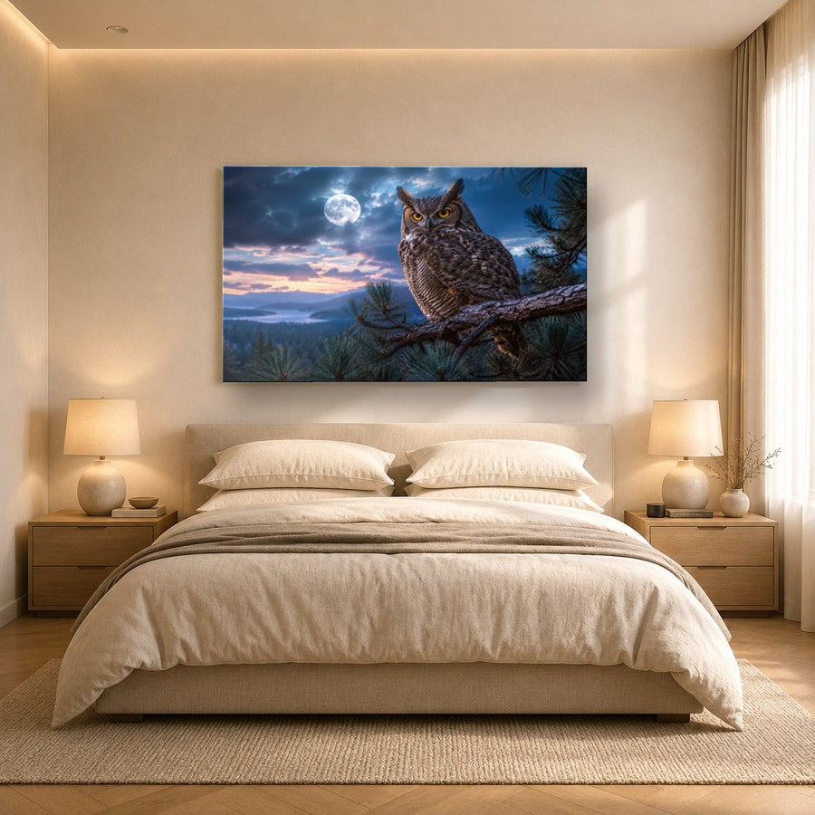 Wildlife Animals 4 tempered glass wall art displayed in a Bedroom Wall Art — premium UV-printed glass panel by Glass Wall Decor