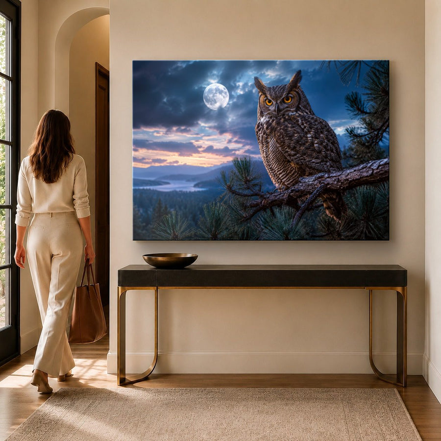 Wildlife Animals 4 tempered glass wall art displayed in a Entryway Wall Art — premium UV-printed glass panel by Glass Wall Decor