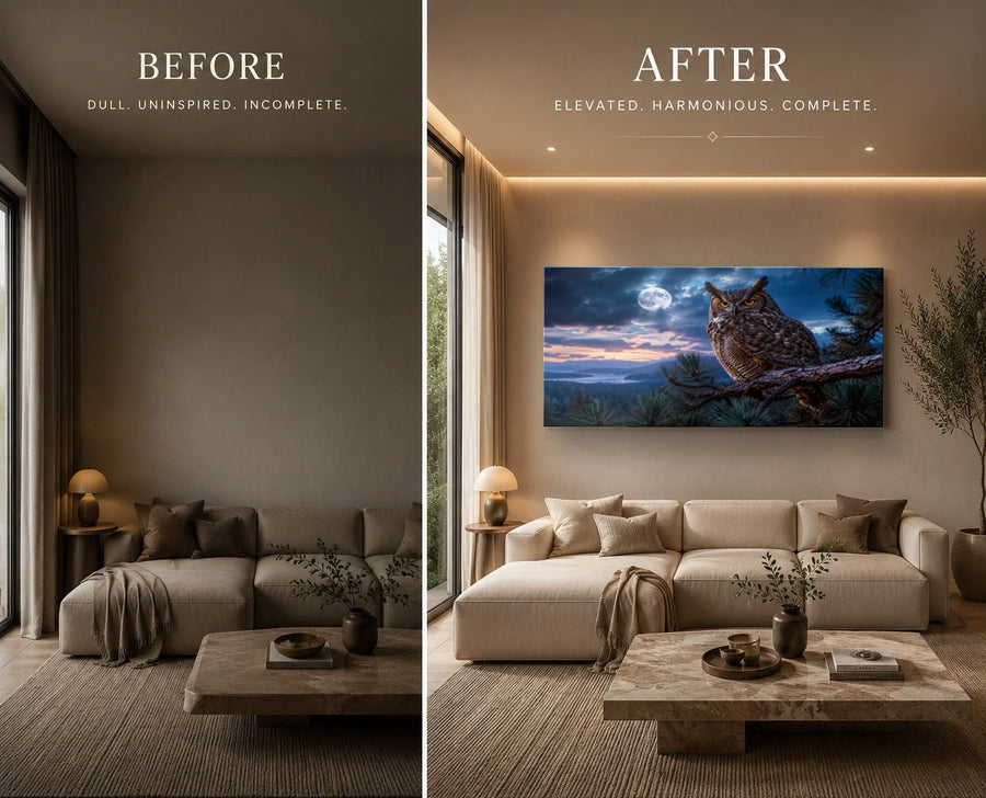 Wildlife Animals 4 tempered glass wall art displayed in a Living Room Wall Art — premium UV-printed glass panel by Glass Wall Decor
