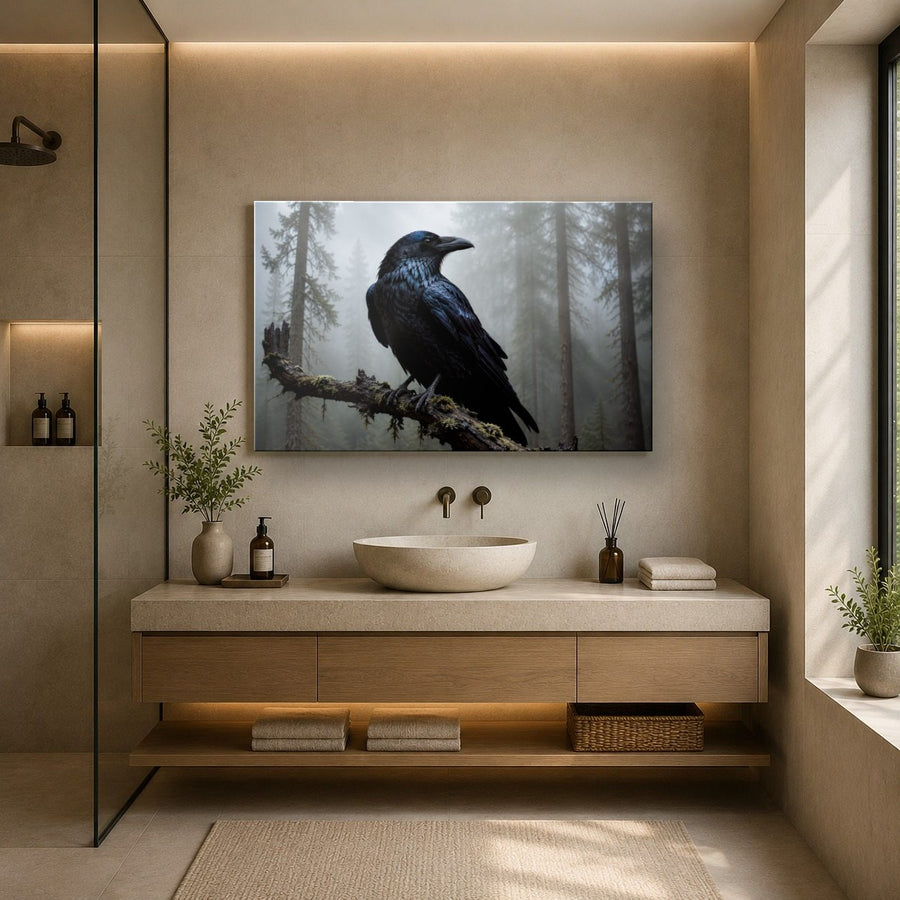 Wildlife Animals 5 tempered glass wall art displayed in a Bathroom Wall Art — premium UV-printed glass panel by Glass Wall Decor