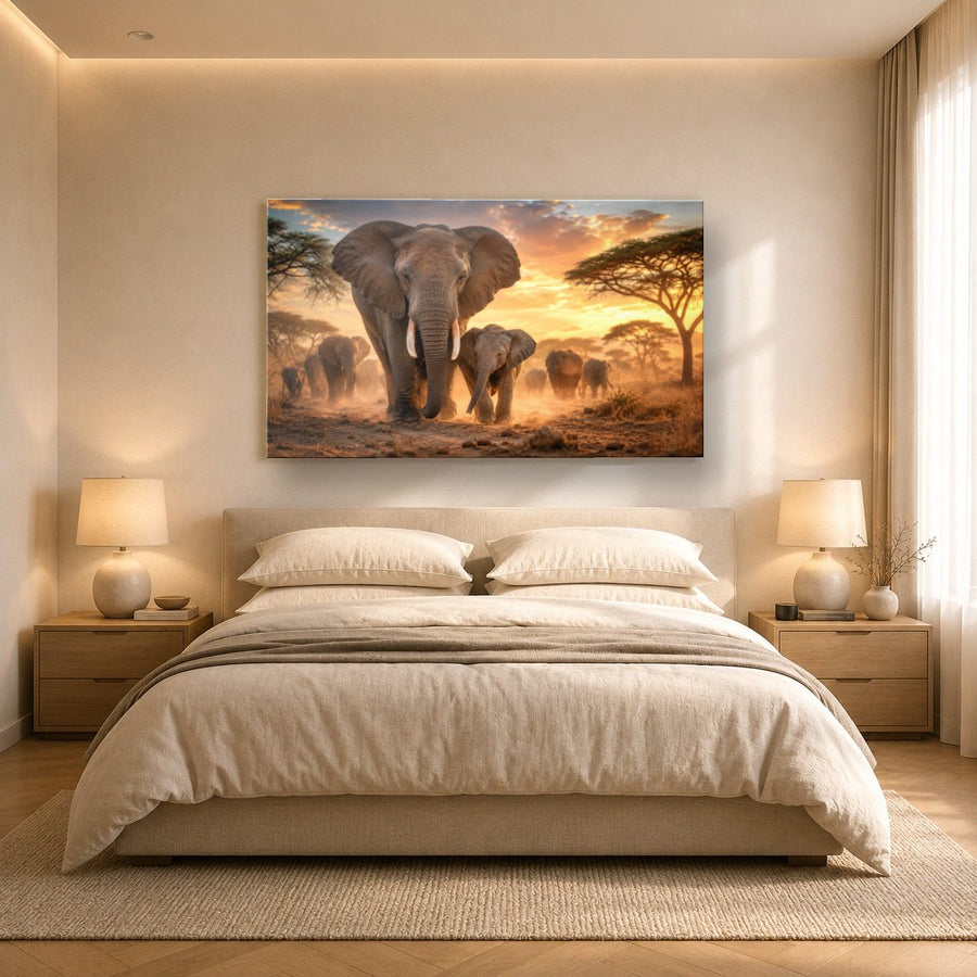Wildlife Animals 7 tempered glass wall art displayed in a Bedroom Wall Art — premium UV-printed glass panel by Glass Wall Decor
