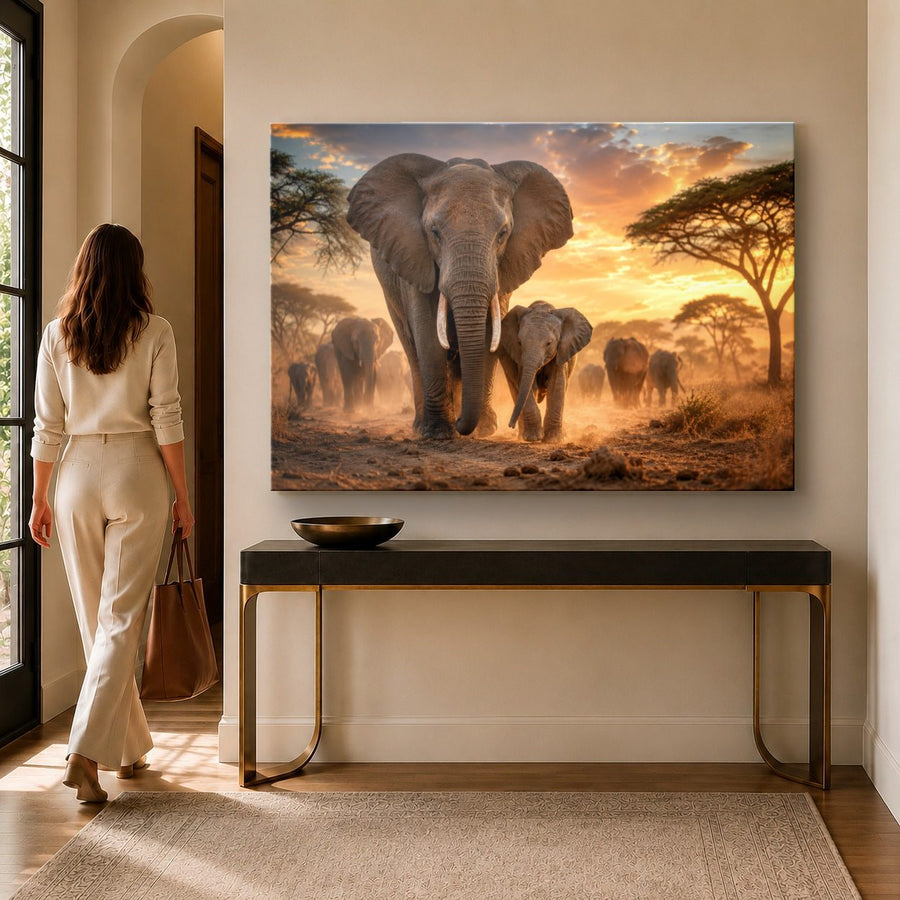 Wildlife Animals 7 tempered glass wall art displayed in a Entryway Wall Art — premium UV-printed glass panel by Glass Wall Decor