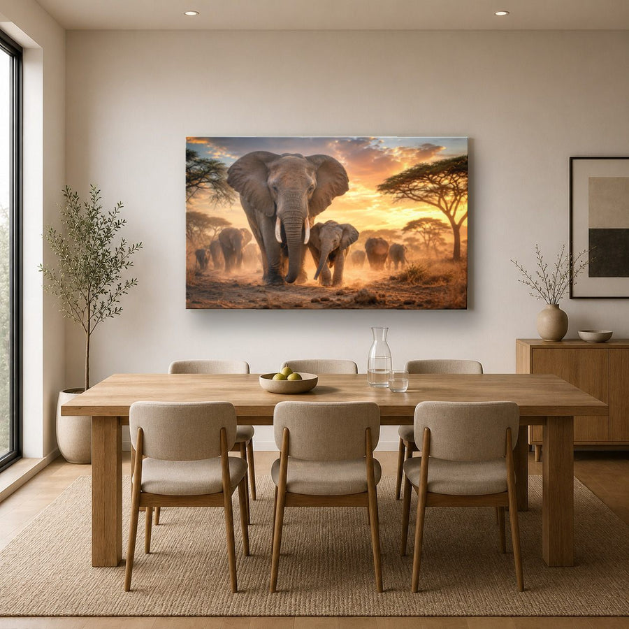 Wildlife Animals 7 tempered glass wall art displayed in a Kitchen Glass Wall Art Decor — premium UV-printed glass panel by Glass Wall Decor