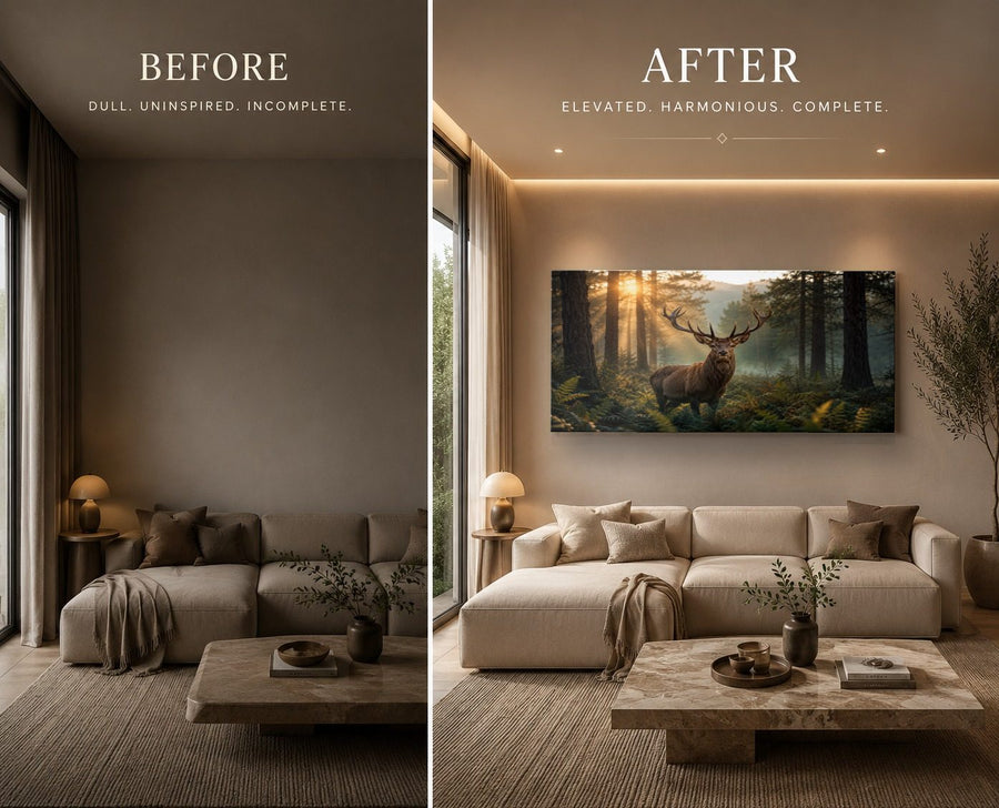 Wildlife Animals 8 tempered glass wall art displayed in a Living Room Wall Art — premium UV-printed glass panel by Glass Wall Decor