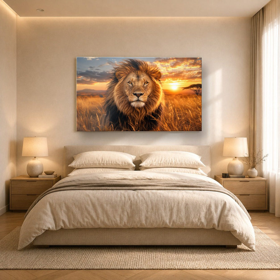Wildlife Animals 9 tempered glass wall art displayed in a Bedroom Wall Art — premium UV-printed glass panel by Glass Wall Decor