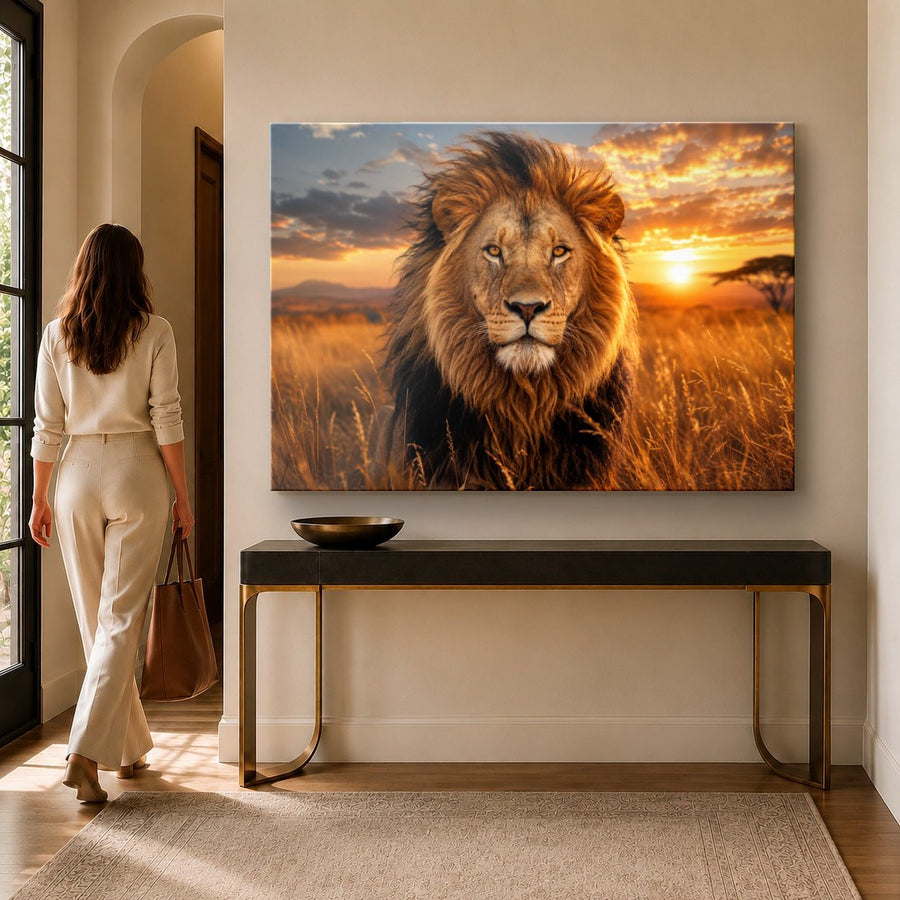 Wildlife Animals 9 tempered glass wall art displayed in a Entryway Wall Art — premium UV-printed glass panel by Glass Wall Decor