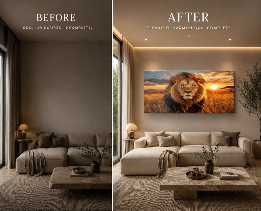 Wildlife Animals 9 tempered glass wall art displayed in a Living Room Wall Art — premium UV-printed glass panel by Glass Wall Decor