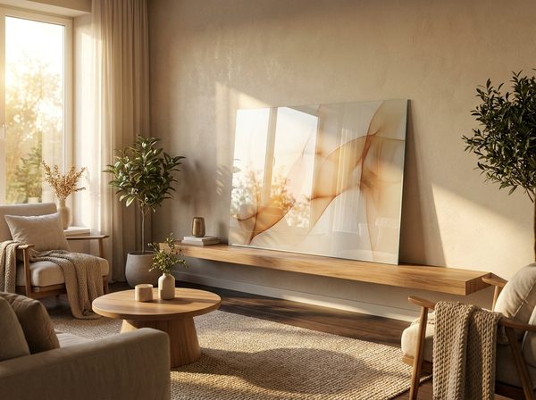 Durable tempered glass wall art for kitchen and bathroom