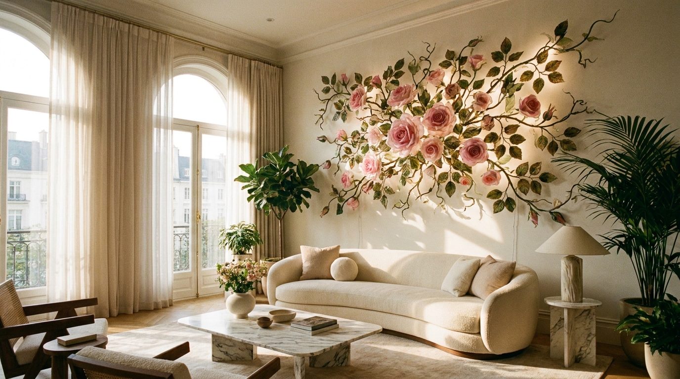 Floral Glass Wall Art | Botanical Tempered Glass Prints | GWD