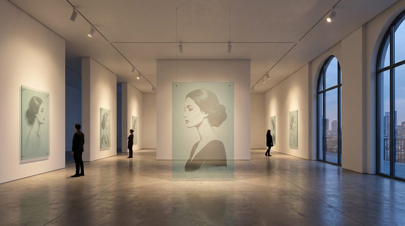Portrait Glass Wall Art | Figure Tempered Glass Prints | GWD