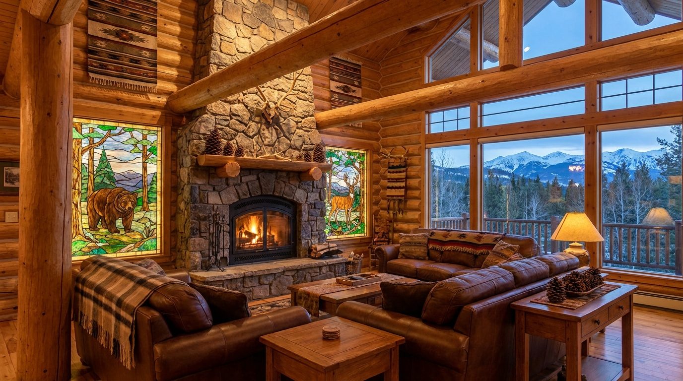 Rustic Glass Wall Art | Cabin Decor Tempered Glass Prints | GWD